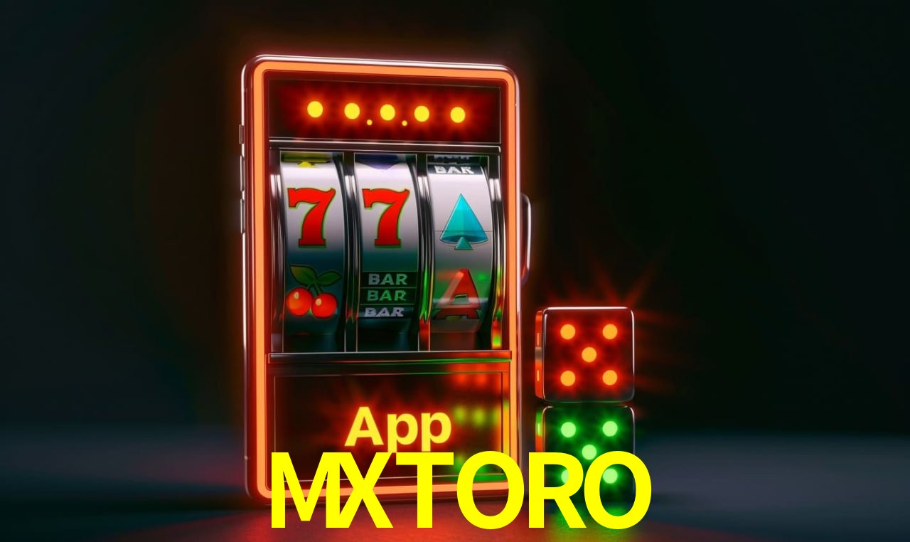 Escena dinámica inspirada en casino con iluminación MXTORO, cartas, fichas e íconos de juegos digitales en un espacio moderno de juegos.